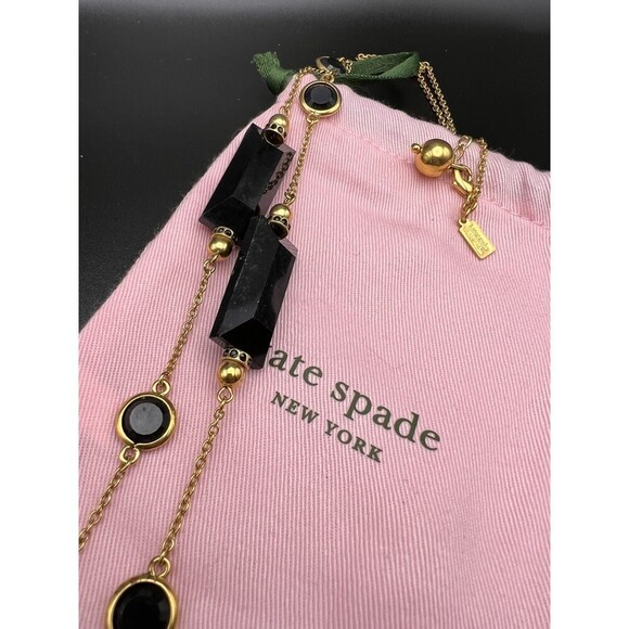 KATE Spade Black Station Long Necklace - Picture 4 of 6
